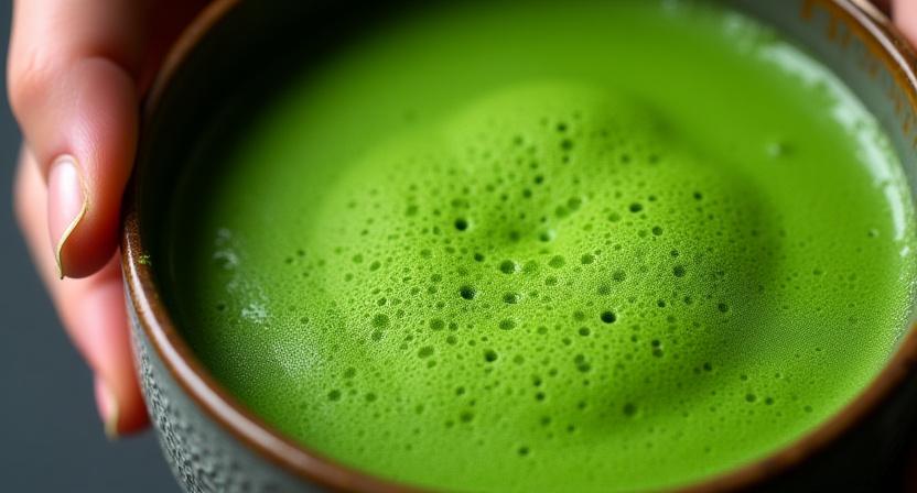 茶筅とお抹茶の接写